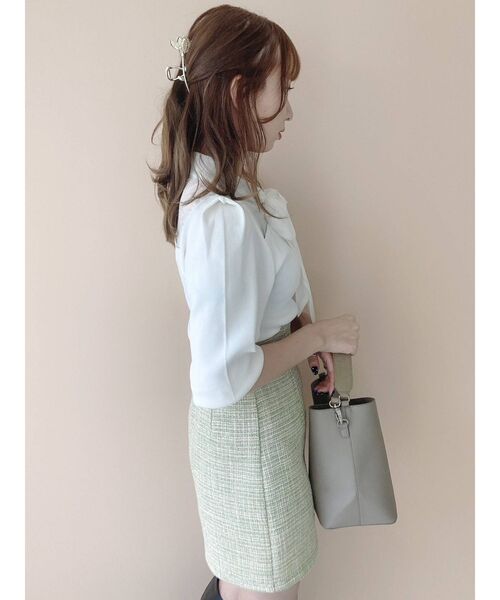 dazzlin（ダズリン）の「カーブラインミニスカート（スカート・レディース・グレー/オレンジ/グリーン・SMALL/MEDIUM）」の19枚目の写真