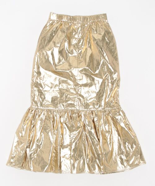 メタリック切替マーメイドスカート
