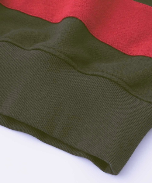 X-girl（エックスガール）の「SWEAT POLO TOP（スウェット・レディース・チャコール/ピンク/ホワイト・M/S）」の9枚目の写真