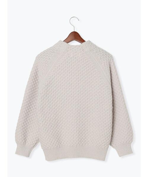 Te chichi TERRASSE（テチチテラス）の「鹿の子編みメタルボタンニット（ニット/セーター・レディース・ネイビー/オフホワイト/グレー・ﾌﾘ-）」の5枚目の写真