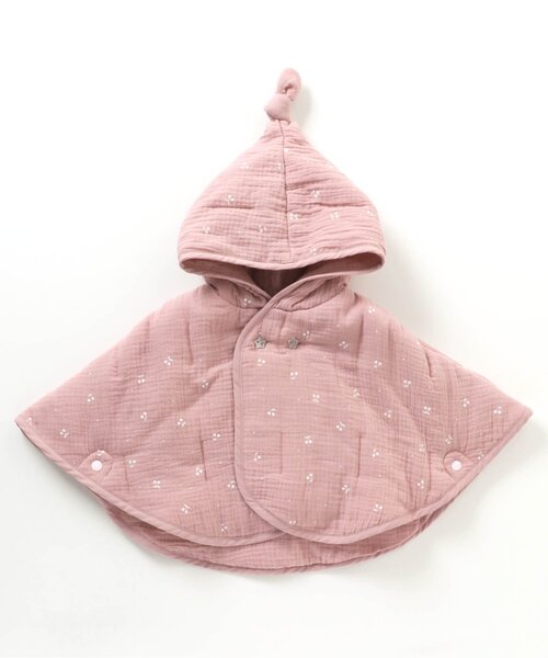 apres les cours（アプレレクール）の「ダブルガーゼベビーマント（おくるみ・キッズ・ピンク/ブルー・80/90）」の8枚目の写真