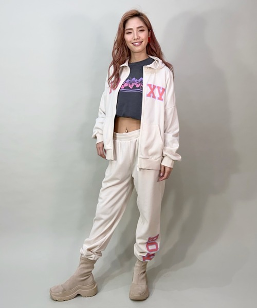 新品 タグ付き ロキシー ルーズシルエット フロントロゴ フルジップ パーカー ROXY（ロキシー）の「ROXY/ロキシー ルーズシルエット/フロント
