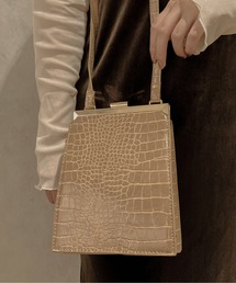 【apres jour clair×ARIAZ】型押しスクエアショルダーバッグ