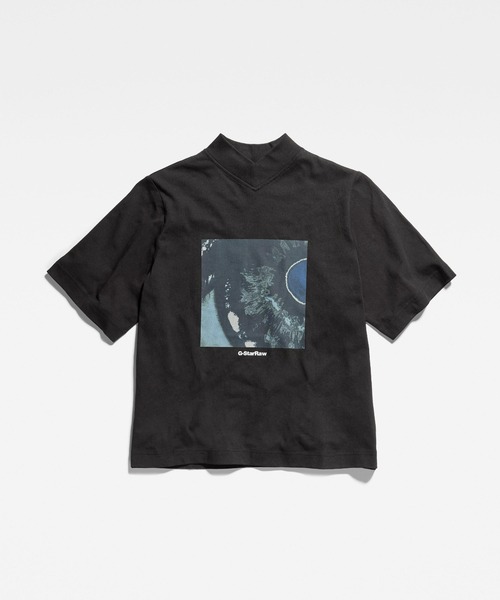 G-STAR(ジースター)の「EYE DYE BOXY MOCK V-NECK TOP/オーバーサイズ/モックネック(Tシャツ/カットソー・レディース・ホワイト/ダークブラック・SMALL/MEDIUM/X-SMALL)」の11枚目の写真