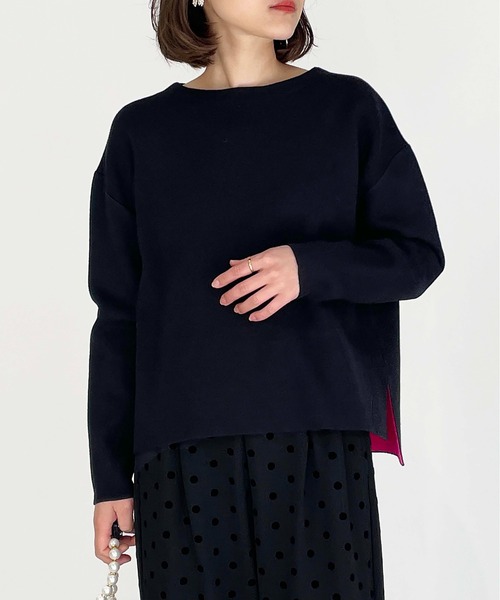 PICCIN(ピッチン)の「配色プルオーバー(Tシャツ/カットソー・レディース・オフホワイト/ブラック/エメラルド・M)」の13枚目の写真