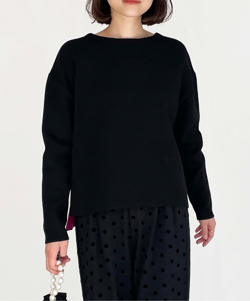 PICCIN(ピッチン)の「配色プルオーバー(Tシャツ/カットソー・レディース・オフホワイト/ブラック/エメラルド・M)」の17枚目の写真