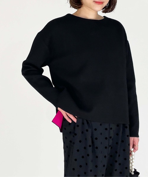 PICCIN(ピッチン)の「配色プルオーバー(Tシャツ/カットソー・レディース・オフホワイト/ブラック/エメラルド・M)」の14枚目の写真
