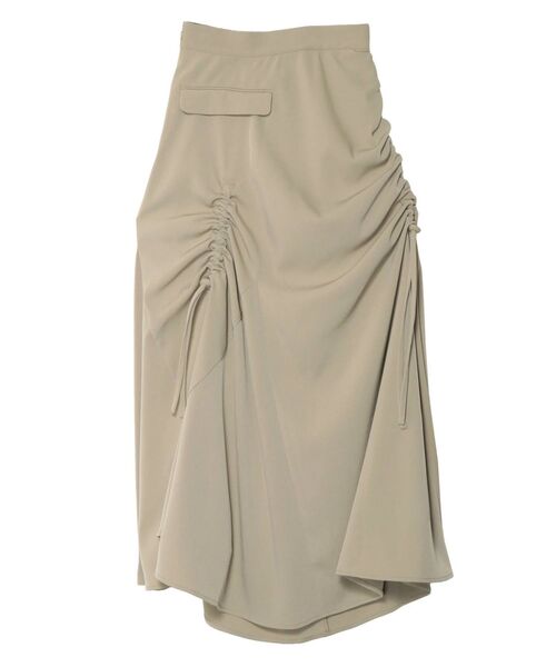 UN3D.（アンスリード）の「アシメギャザースカート（スカート・レディース・カーキ/ベージュ/ブラック・36/38）」の4枚目の写真