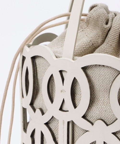 ANITA BILARDI（アニタビラルディ）の「【ANITA BILARDI(アニタ ビラルディ)】カットワークバッグ（トートバッグ・レディース・キャメル/オフホワイト・2）」の9枚目の写真