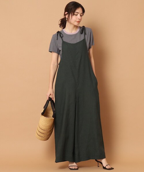 DRESSTERIOR(ドレステリア)の「◆TICCA(ティッカ)リネンコンビネゾン(サロペット/オーバーオール・レディース・カーキ・00)」の4枚目の写真
