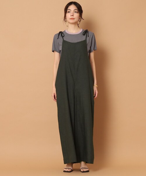 DRESSTERIOR(ドレステリア)の「◆TICCA(ティッカ)リネンコンビネゾン(サロペット/オーバーオール・レディース・カーキ・00)」の5枚目の写真