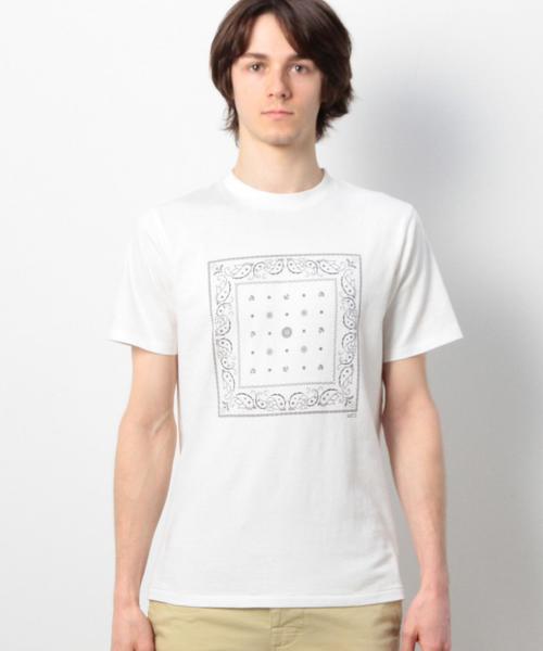 coen(コーエン)の「【smart 2015年 7月号掲載】USAコットンプリントTバンダナ(Tシャツ/カットソー・メンズ・ホワイト/ネイビー・X-LARGE/MEDIUM/LARGE/SMALL)」の8枚目の写真