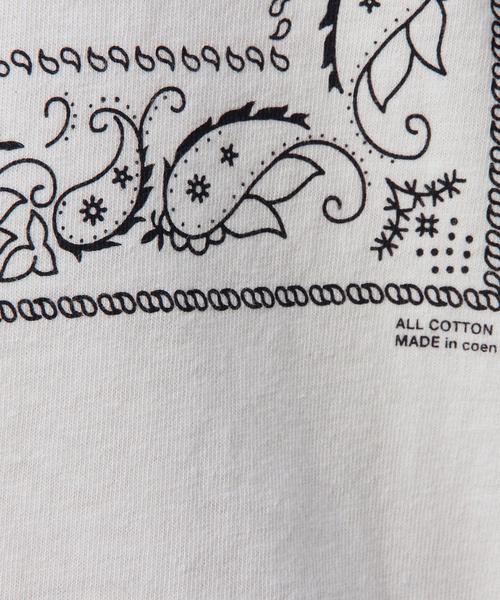 coen(コーエン)の「【smart 2015年 7月号掲載】USAコットンプリントTバンダナ(Tシャツ/カットソー・メンズ・ホワイト/ネイビー・X-LARGE/MEDIUM/LARGE/SMALL)」の3枚目の写真
