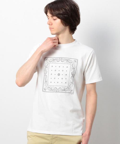 coen(コーエン)の「【smart 2015年 7月号掲載】USAコットンプリントTバンダナ(Tシャツ/カットソー・メンズ・ホワイト/ネイビー・X-LARGE/MEDIUM/LARGE/SMALL)」の14枚目の写真