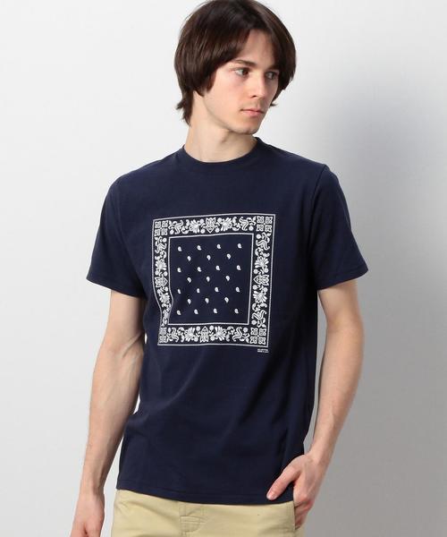 coen(コーエン)の「【smart 2015年 7月号掲載】USAコットンプリントTバンダナ(Tシャツ/カットソー・メンズ・ホワイト/ネイビー・X-LARGE/MEDIUM/LARGE/SMALL)」の15枚目の写真