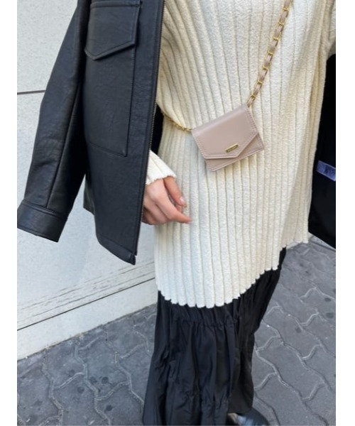 MOUSSY（マウジー）の「CHAIN BELT MINI バッグ（ショルダーバッグ・レディース・グリーン/ベージュ/ブラック/オレンジ・FREE）」の16枚目の写真