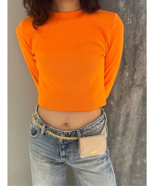 MOUSSY（マウジー）の「CHAIN BELT MINI バッグ（ショルダーバッグ・レディース・グリーン/ベージュ/ブラック/オレンジ・FREE）」の18枚目の写真