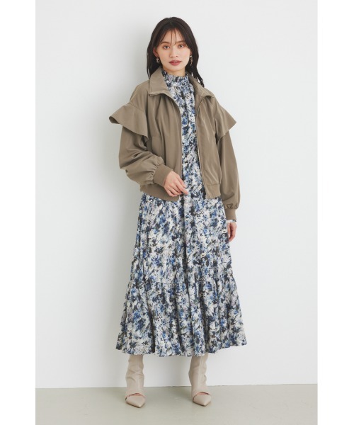 rienda（リエンダ）の「フリルショルダー2WAYブルゾン（ブルゾン・レディース・カーキ/アイボリー/ブラック・FREE）」の6枚目の写真