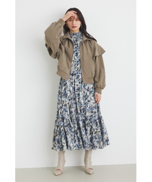 rienda（リエンダ）の「フリルショルダー2WAYブルゾン（ブルゾン・レディース・カーキ/アイボリー/ブラック・FREE）」の9枚目の写真