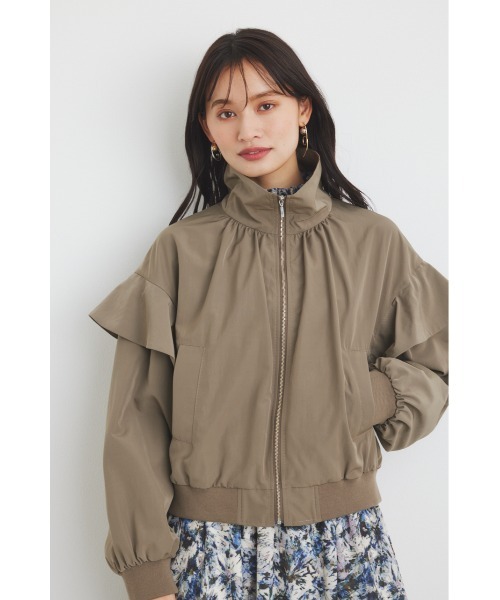 rienda（リエンダ）の「フリルショルダー2WAYブルゾン（ブルゾン・レディース・カーキ/アイボリー/ブラック・FREE）」の10枚目の写真