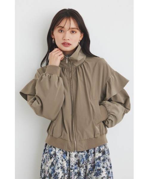 rienda（リエンダ）の「フリルショルダー2WAYブルゾン（ブルゾン・レディース・カーキ/アイボリー/ブラック・FREE）」の11枚目の写真