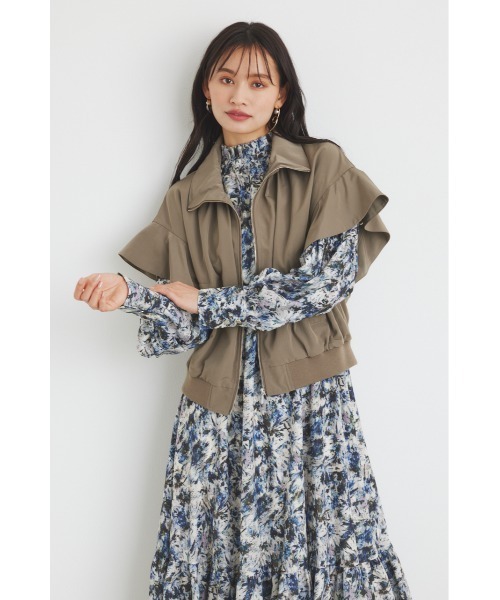 rienda（リエンダ）の「フリルショルダー2WAYブルゾン（ブルゾン・レディース・カーキ/アイボリー/ブラック・FREE）」の15枚目の写真