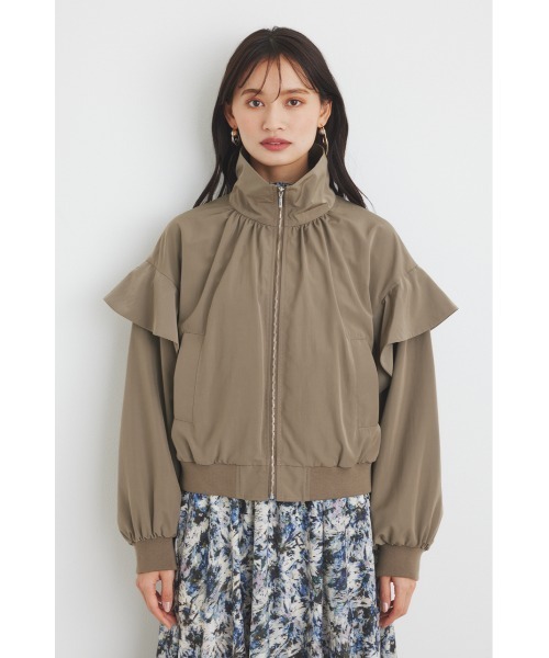 rienda（リエンダ）の「フリルショルダー2WAYブルゾン（ブルゾン・レディース・カーキ/アイボリー/ブラック・FREE）」の16枚目の写真