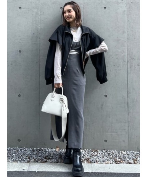 【セール】フリルショルダー2WAYブルゾン（ブルゾン）｜rienda（リエンダ）