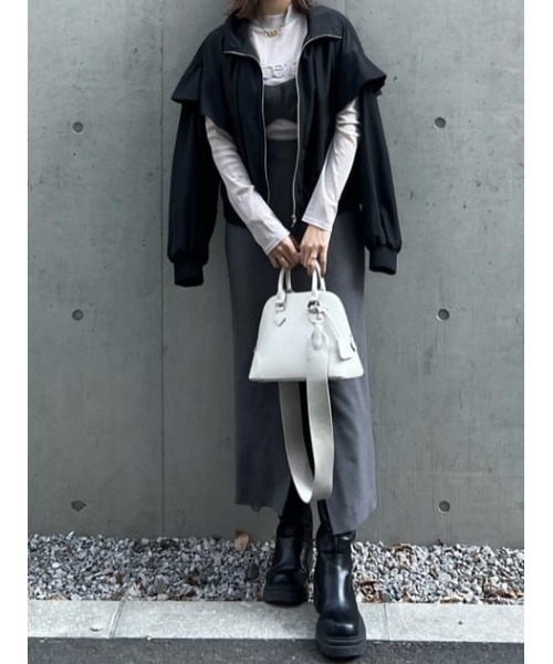 【セール】フリルショルダー2WAYブルゾン（ブルゾン）｜rienda（リエンダ）