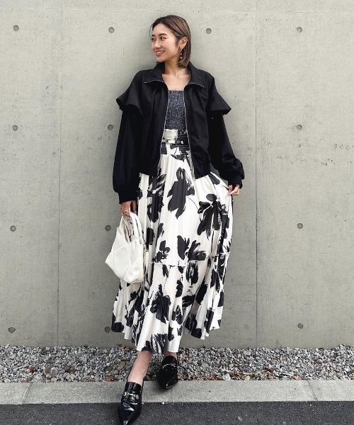 【セール】フリルショルダー2WAYブルゾン（ブルゾン）｜rienda（リエンダ）