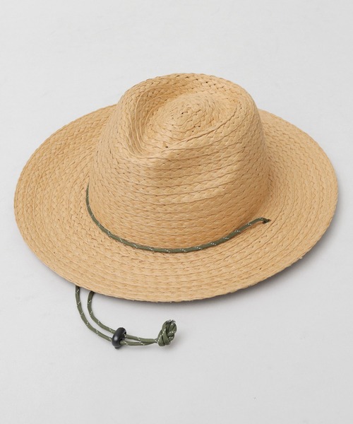 Basiquenti（ベーシックエンティ）の「ドローコード付き ロングブリム ペーパー ハット（ハット・メンズ・ブラック/キャメル・FREE）」の9枚目の写真