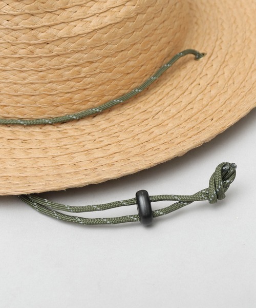 Basiquenti（ベーシックエンティ）の「ドローコード付き ロングブリム ペーパー ハット（ハット・メンズ・ブラック/キャメル・FREE）」の11枚目の写真