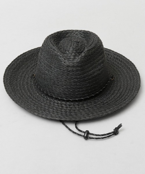 Basiquenti（ベーシックエンティ）の「ドローコード付き ロングブリム ペーパー ハット（ハット・メンズ・ブラック/キャメル・FREE）」の17枚目の写真