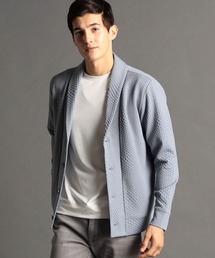 MONSIEUR NICOLE（ムッシュニコル）の「ジオメトリックブリスタージャカード カーディガン（スウェット）」