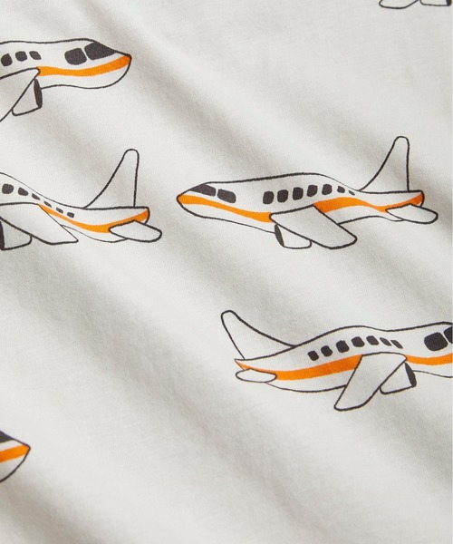 Mini Rodini（ミニロディーニ）の「mini rodini / 飛行機総柄T