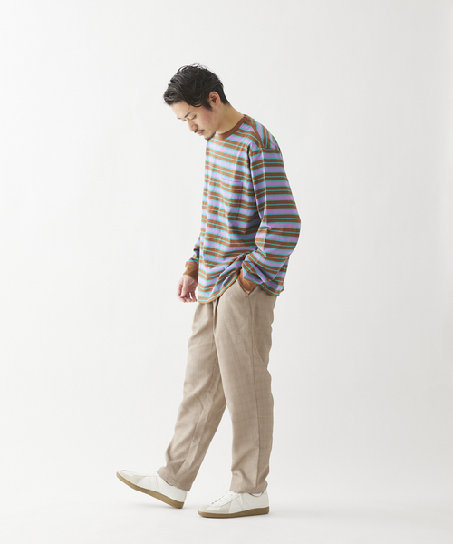 JOURNAL STANDARD relume(ジャーナルスタンダード レリューム)の「Relume Jeans マルチボーダー ロングスリーブTシャツ(Tシャツ/カットソー・メンズ・ホワイト/ブラウン/サックスブルー・MEDIUM/LARGE)」の14枚目の写真