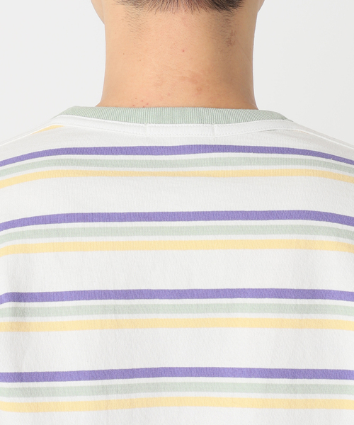 JOURNAL STANDARD relume(ジャーナルスタンダード レリューム)の「Relume Jeans マルチボーダー ロングスリーブTシャツ(Tシャツ/カットソー・メンズ・ホワイト/ブラウン/サックスブルー・MEDIUM/LARGE)」の12枚目の写真
