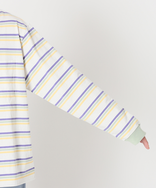 JOURNAL STANDARD relume(ジャーナルスタンダード レリューム)の「Relume Jeans マルチボーダー ロングスリーブTシャツ(Tシャツ/カットソー・メンズ・ホワイト/ブラウン/サックスブルー・MEDIUM/LARGE)」の20枚目の写真