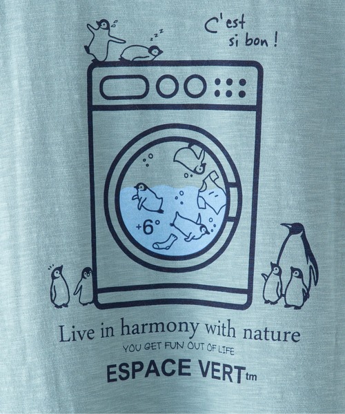 Blue Standard （ブルースタンダード）の「【BLUE STANDARD/ブルースタンダード】別注　ペンギンプリントTシャツ  スラブ　さらさら（Tシャツ/カットソー・メンズ・その他/その他2/その他1/その他4/その他3・MEDIUM/X-LARGE/SMALL/LARGE）」の20枚目の写真