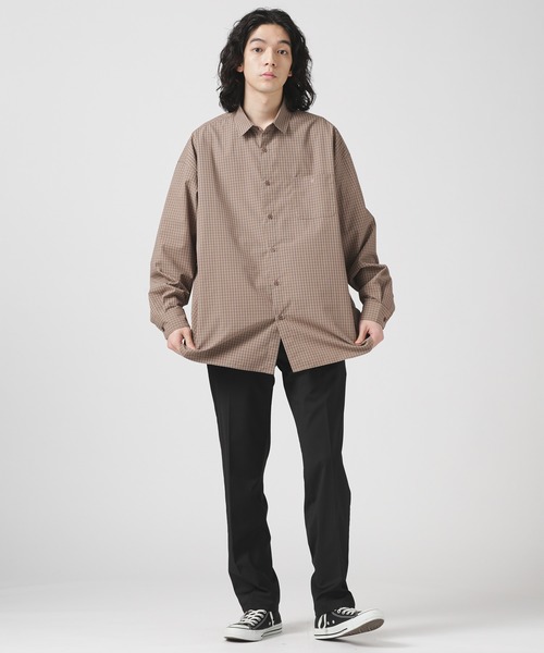 LB.04/WEB限定 ワンポイントワイドチェックシャツ NANO universe（ナノユニバース）の「LB.04&frasl;WEB限定 ワンポイント