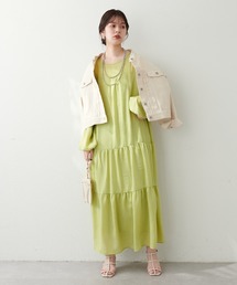 WEB限定サイズあり / シワ加工ティアードワンピース
