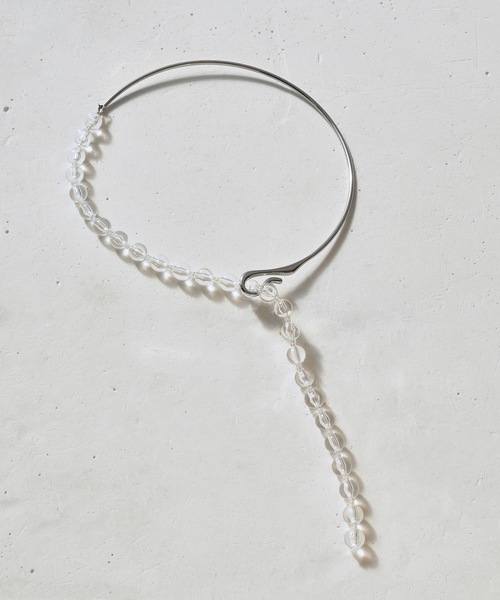 GOLDY（ゴールディ）の「クリア ボール ネックカフ（ネックレス・レディース・シルバー/ゴールド・FREE）」の3枚目の写真