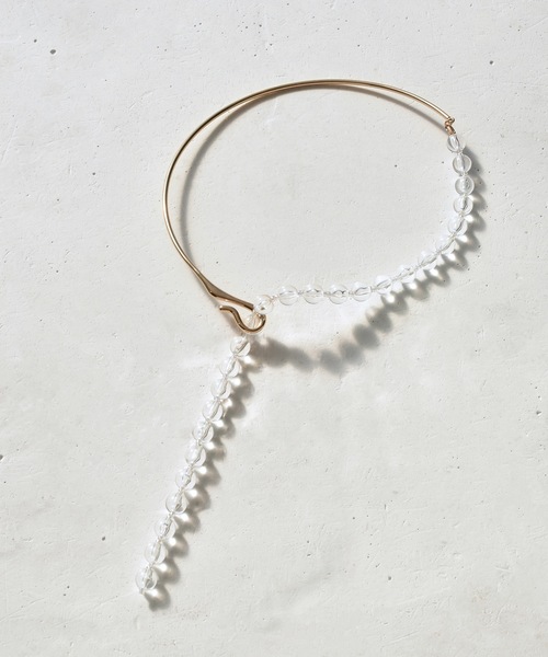 GOLDY（ゴールディ）の「クリア ボール ネックカフ（ネックレス・レディース・シルバー/ゴールド・FREE）」の4枚目の写真