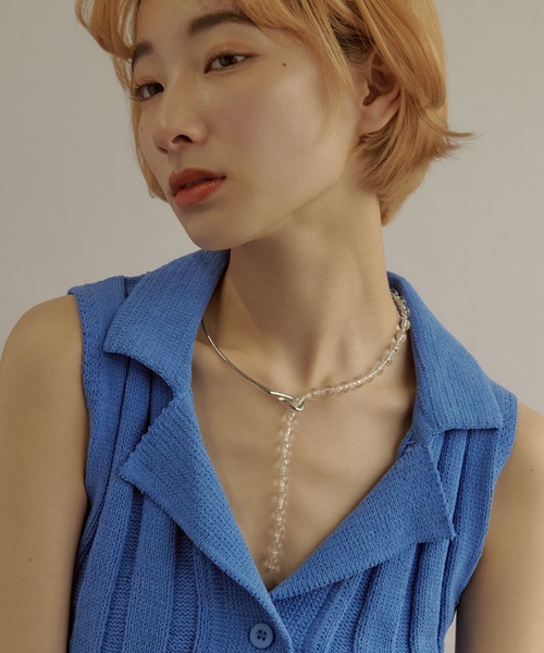 GOLDY（ゴールディ）の「クリア ボール ネックカフ（ネックレス・レディース・シルバー/ゴールド・FREE）」の8枚目の写真