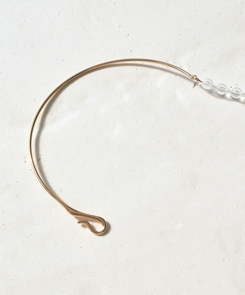 GOLDY（ゴールディ）の「クリア ボール ネックカフ（ネックレス・レディース・シルバー/ゴールド・FREE）」の5枚目の写真