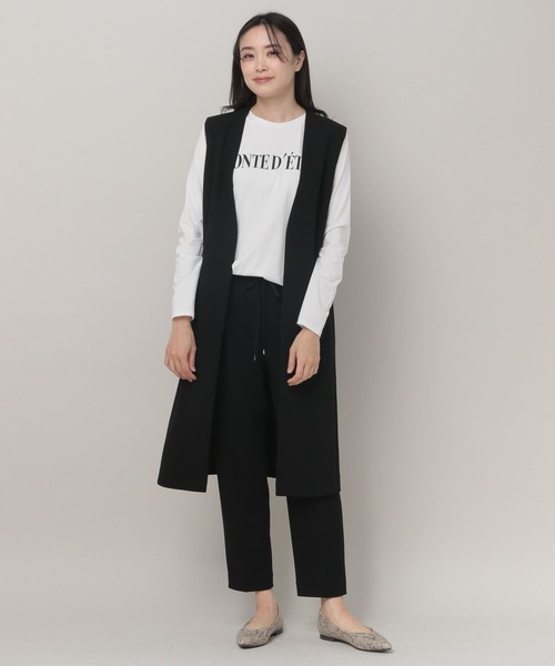 Elura(エルーラ)の「長袖ロゴTシャツ(Tシャツ/カットソー・レディース・ホワイト/チャコールグレー・MEDIUM/LARGE)」の10枚目の写真