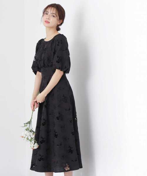 PROPORTION BODY DRESSING（プロポーションボディドレッシング）の「フラワーエンブロイダリーワンピース / 1213140401（ワンピース・レディース・ブラック/イエロー・MEDIUM/SMALL）」の7枚目の写真