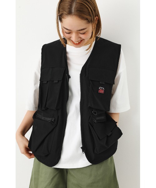 RODEO CROWNS WIDE BOWL（ロデオクラウンズワイドボウル）の「O/D アクティブベスト（ベスト・レディース・カーキ/ブラック・FREE）」の2枚目の写真