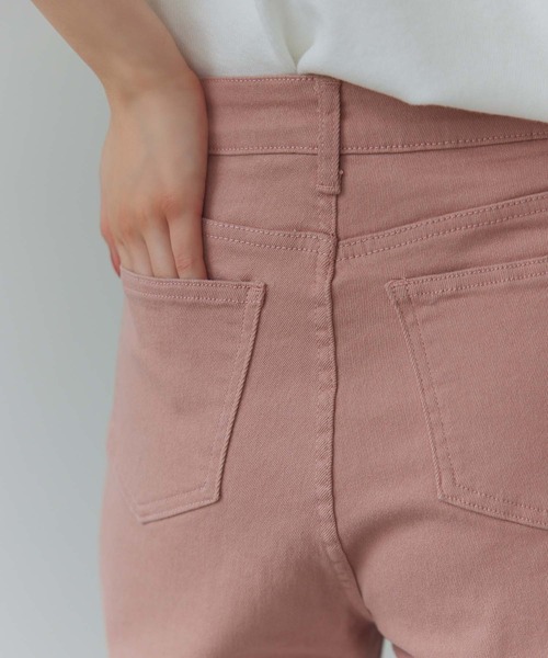 Edit Sheen(エディットシーン)の「ミラクルストレッチカラーツイルストレートパンツ(デニムパンツ・レディース・ピンク/ベージュ/ブラック・S/M/L)」の7枚目の写真