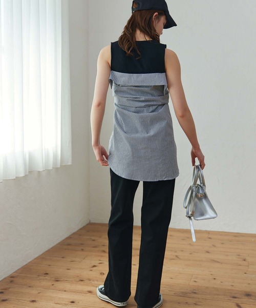 Edit Sheen(エディットシーン)の「ミラクルストレッチカラーツイルストレートパンツ(デニムパンツ・レディース・ピンク/ベージュ/ブラック・S/M/L)」の13枚目の写真